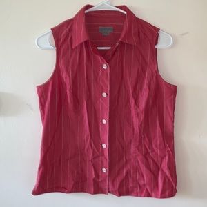 Vintage Red Vest button down
